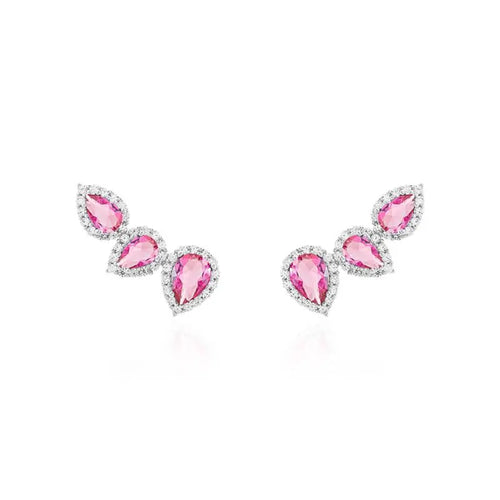 Brinco Ear Cuff Três Gotas Prata 925