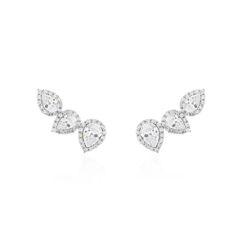 Brinco Ear Cuff Três Gotas Prata 925