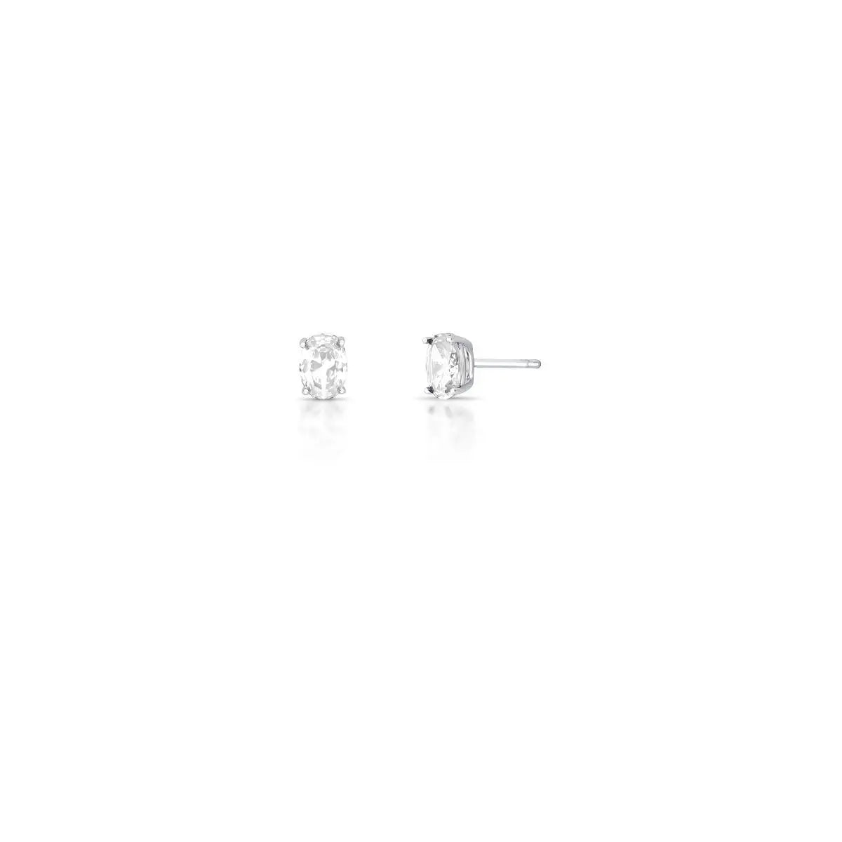 Brinco Ponto de Luz oval Prata 925