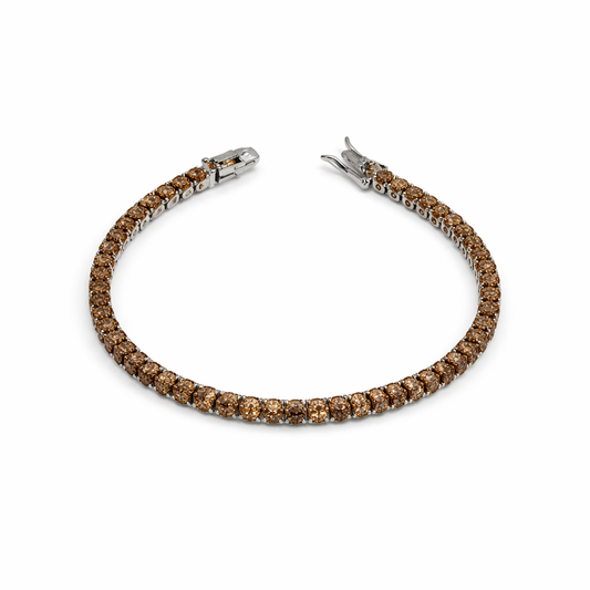 Pulseira Riviera Brown Prata 925