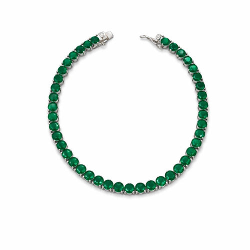 Pulseira Riviera Esmeralda Fusion Prata 925