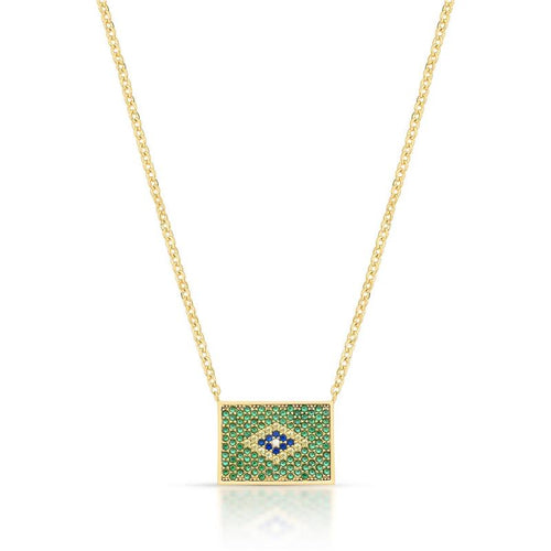 Colar Brasil Micro Cravejado