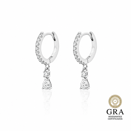 Argola Éclat Moissanite Prata 925