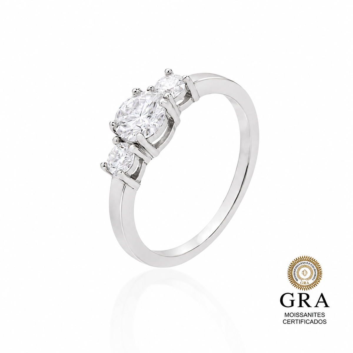 Anel em Moissanite Prata 925