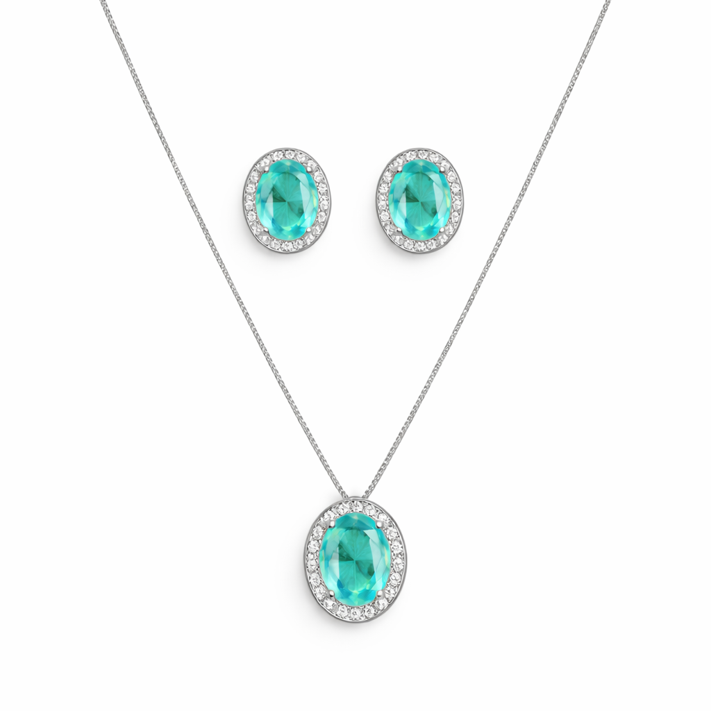Conjunto Oval Cravejado