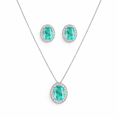 Conjunto Oval Cravejado