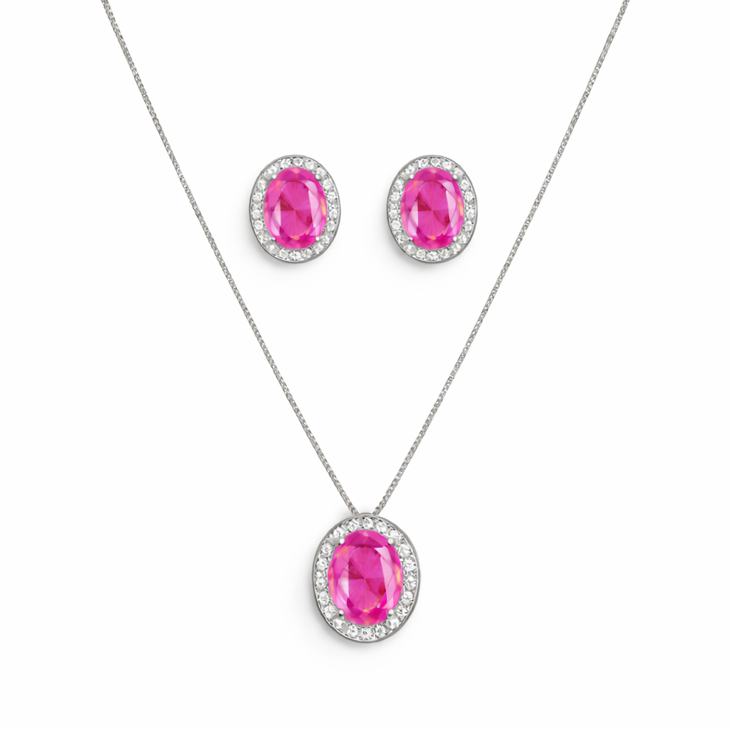 Conjunto Oval Cravejado