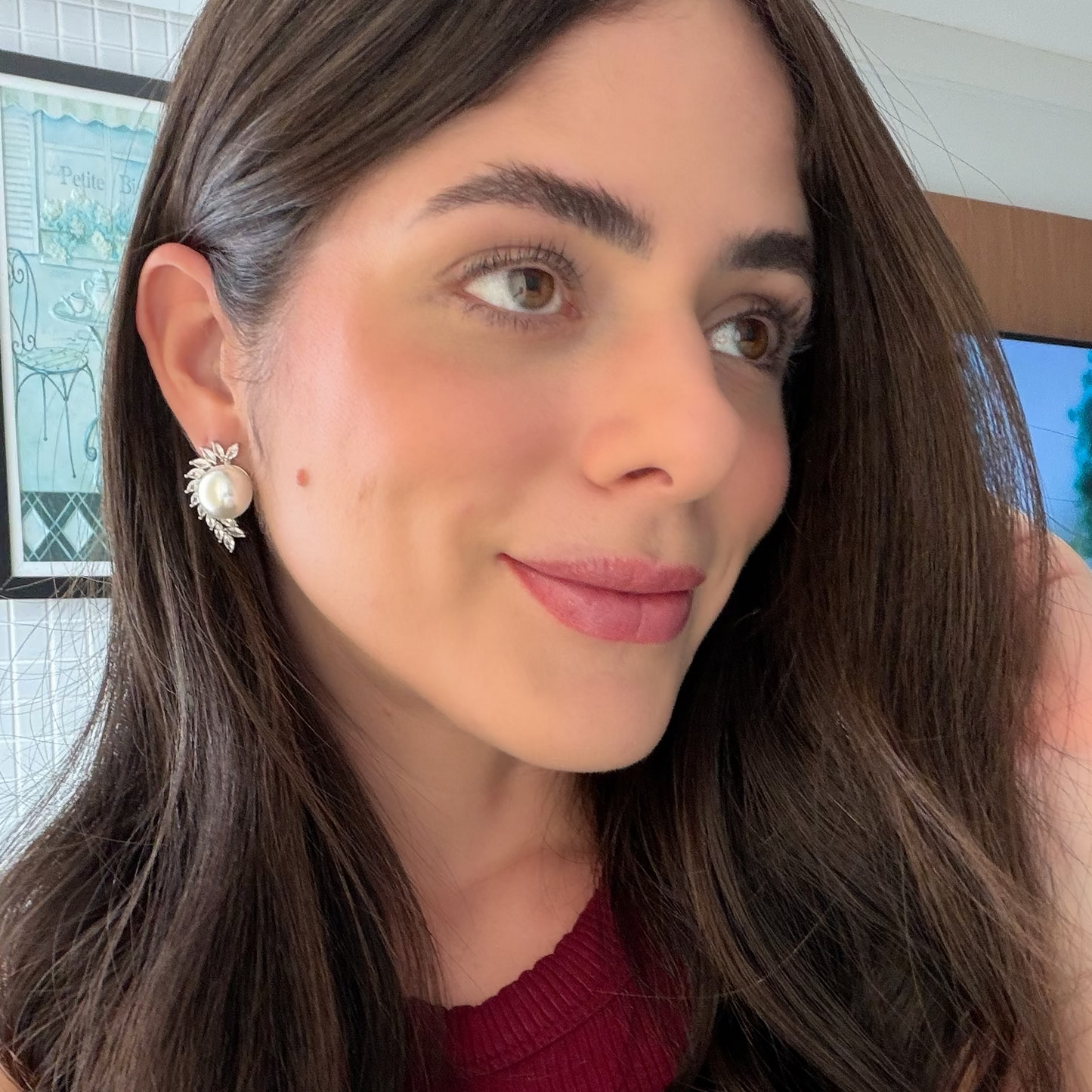 Brinco Pérola Navetes