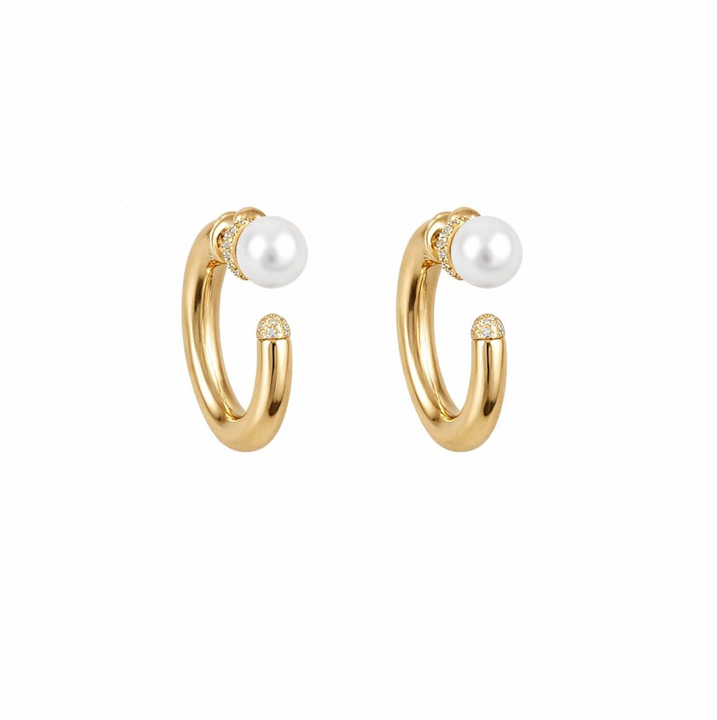 Argola Ear Jacket Pérola