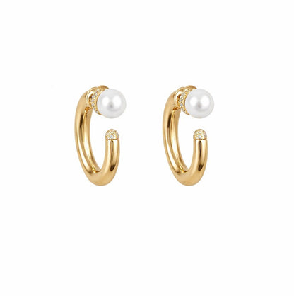 Argola Ear Jacket Pérola