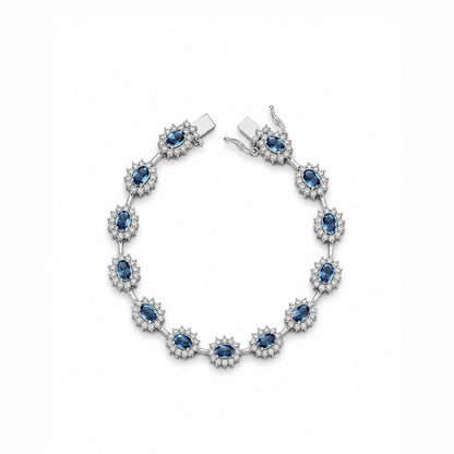 Pulseira Fio Faca Oval Cravejada