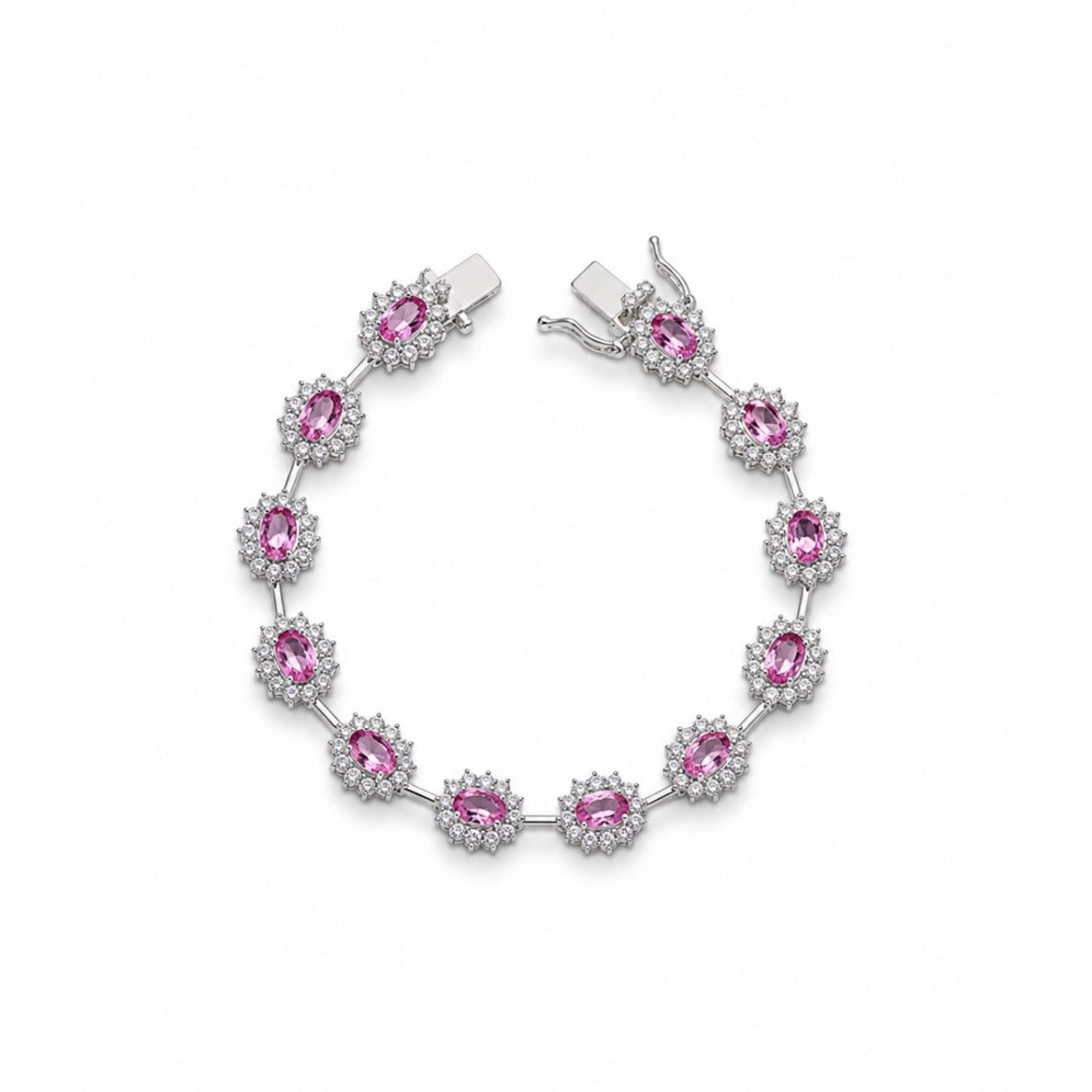 Pulseira Fio Faca Oval Cravejada