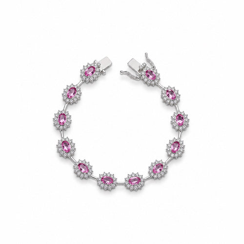 Pulseira Fio Faca Oval Cravejada