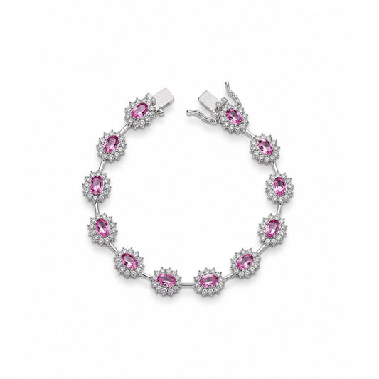 Pulseira Fio Faca Oval Cravejada