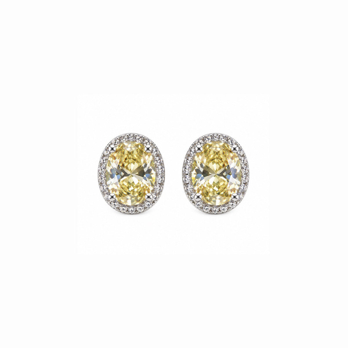Brinco Oval Fancy Yellow