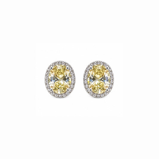 Brinco Oval Fancy Yellow
