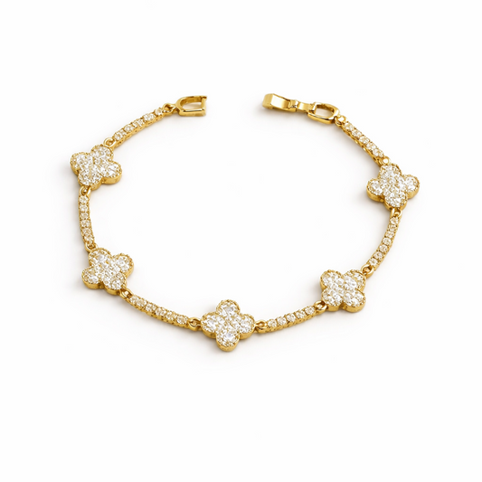 Pulseira Trevos Cravejados