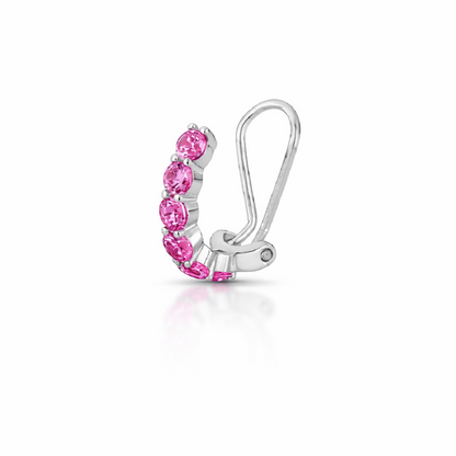 Piercing Click Seis Zircônias Prata 925