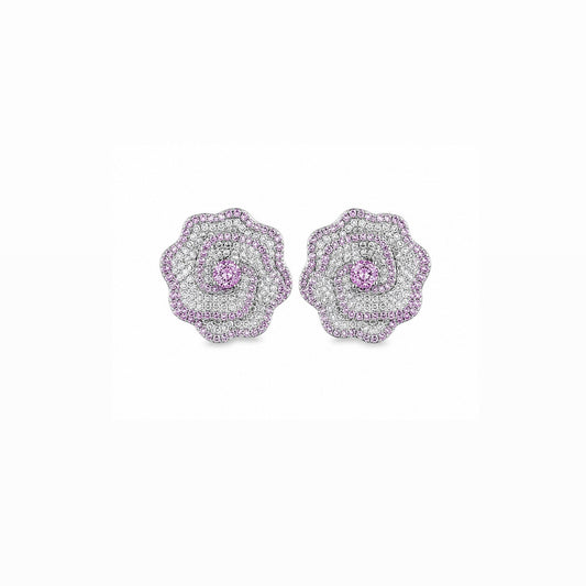 Brinco Flor Cravejado