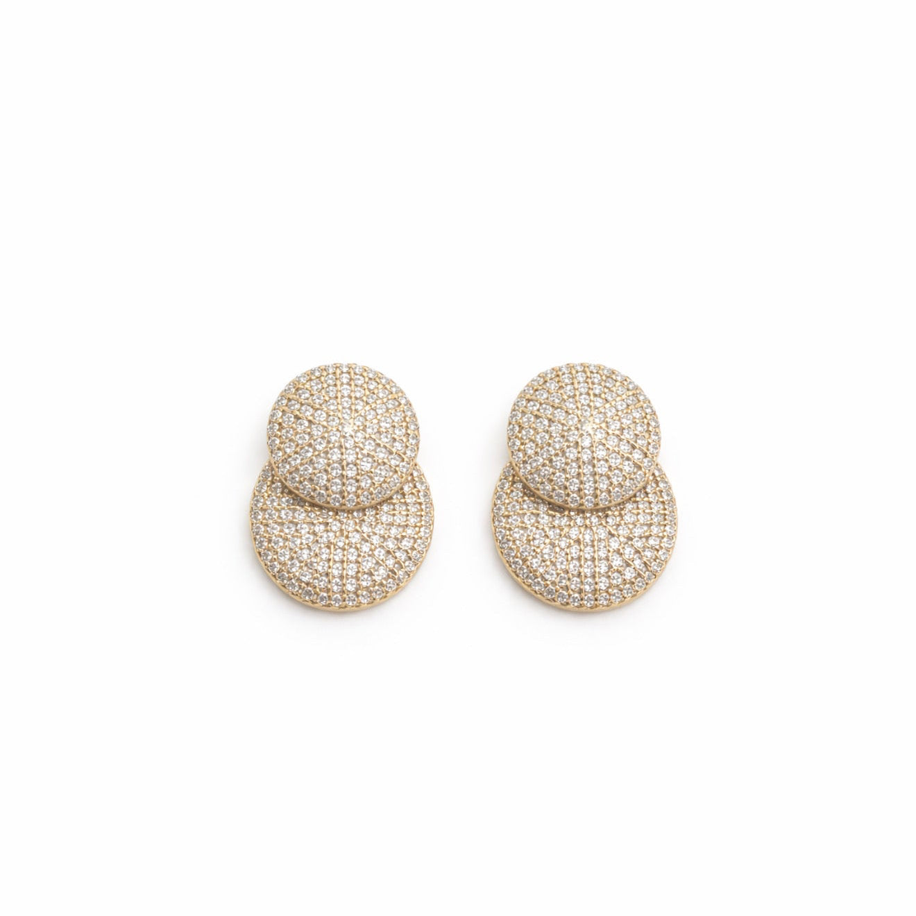 Brinco Ear Jacket Circulo Cravejado