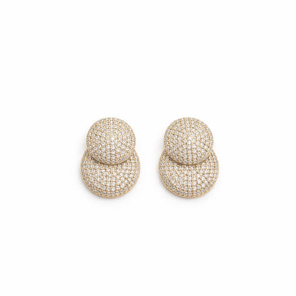 Brinco Ear Jacket Circulo Cravejado