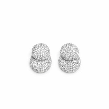 Brinco Ear Jacket Circulo Cravejado