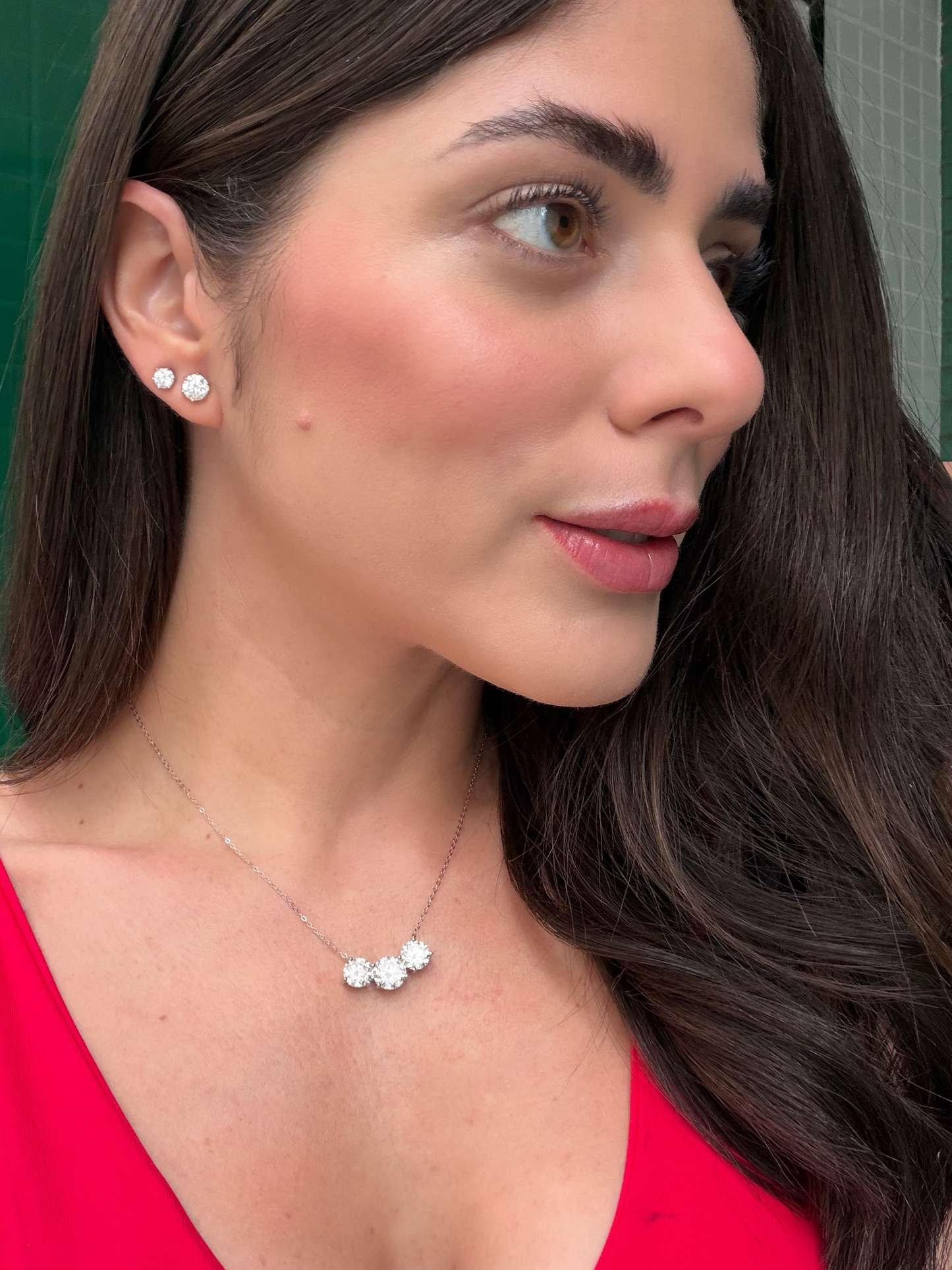 Brinco Solitário 5.0mm em Moissanite Prata 925