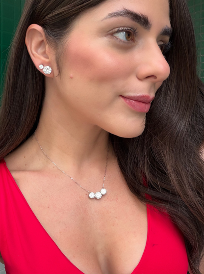 Brinco Solitário 9.5mm em Moissanite Prata 925