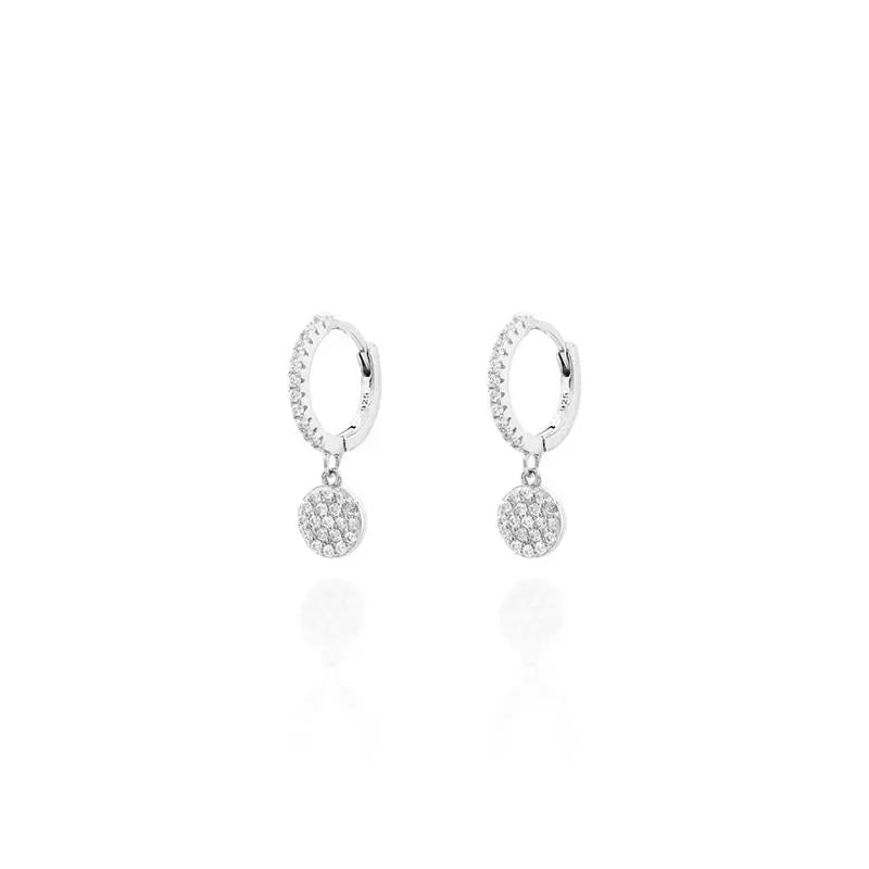 Argola Pingente Redondo Prata 925