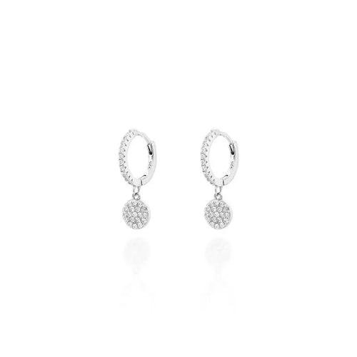 Argola Pingente Redondo Prata 925