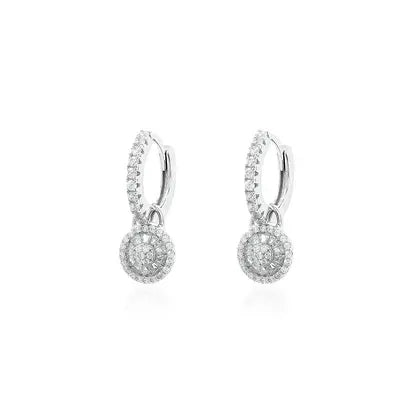 Argola Pingente Pizza 14mm Prata 925