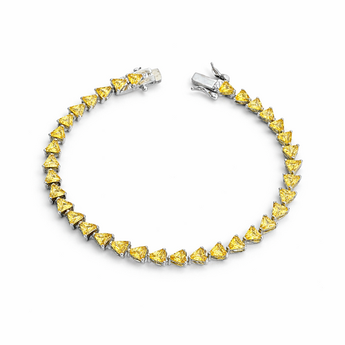 Pulseira Riviera Fancy Yellow Prata 925