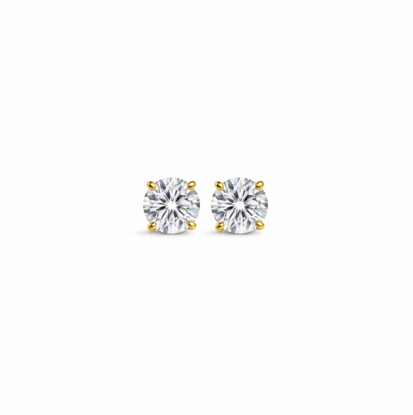 Brinco Ponto de Luz Prata 925 - Dourado