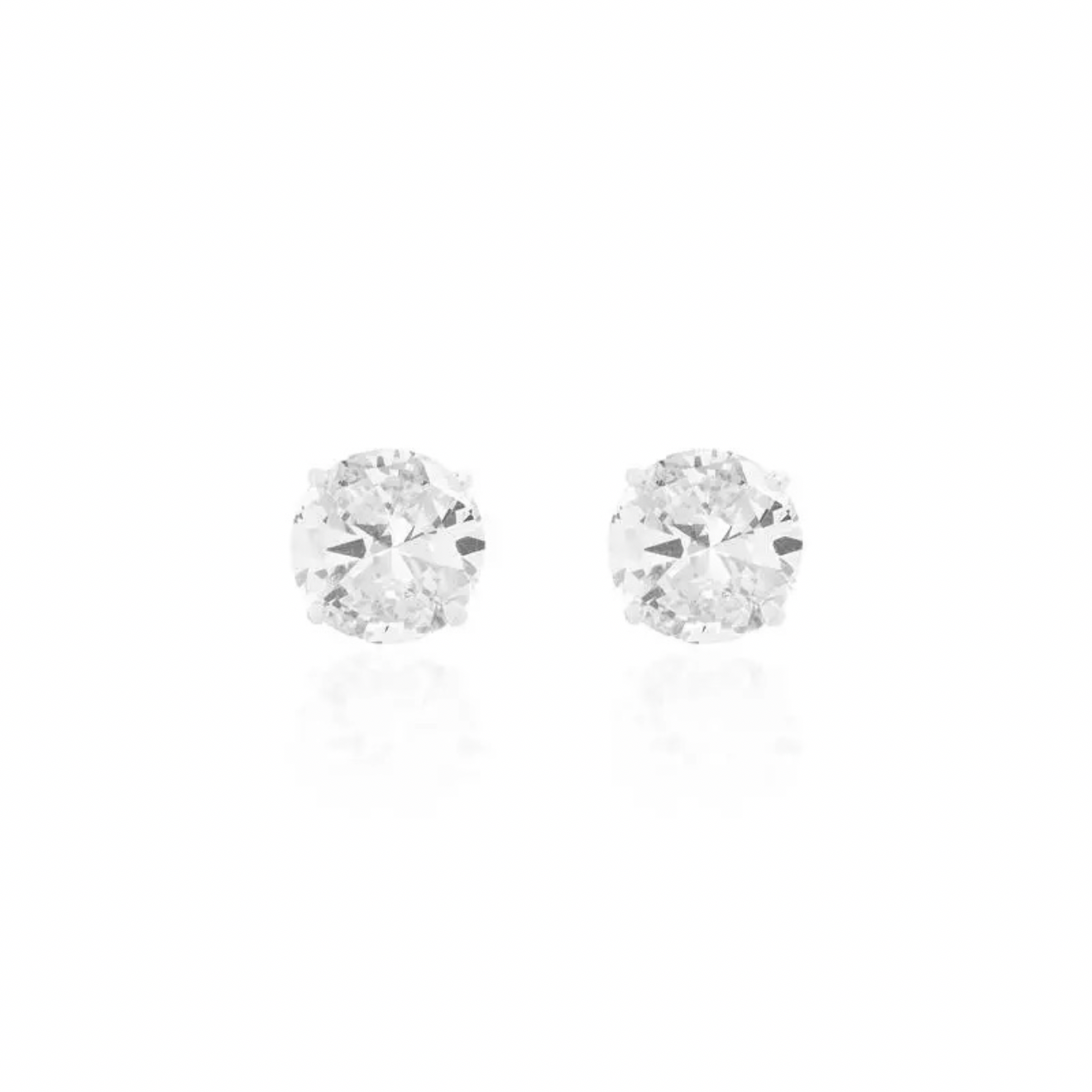 Brinco Ponto de luz 11mm Moissanite Prata 925
