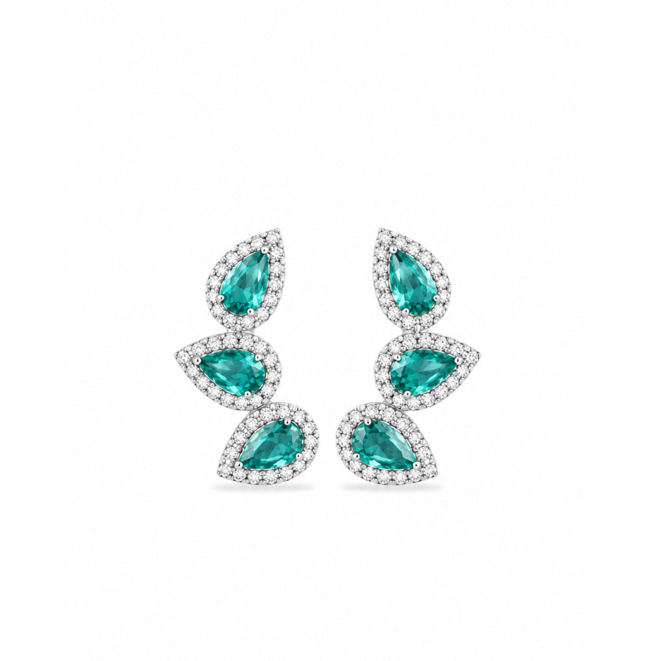 Brinco Ear Cuff Três Gotas Prata 925
