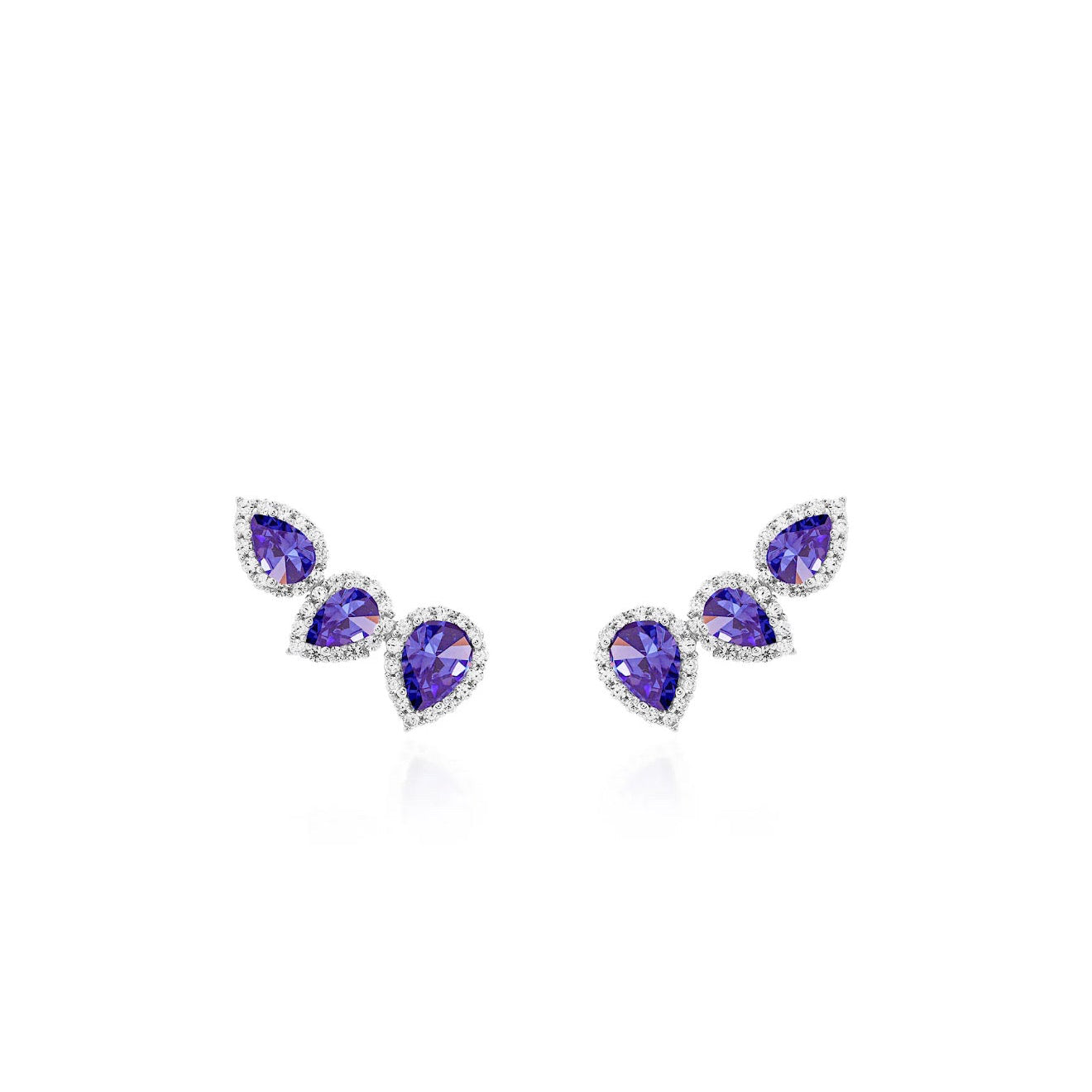 Brinco Ear Cuff Três Gotas Prata 925