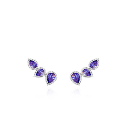Brinco Ear Cuff Três Gotas Prata 925