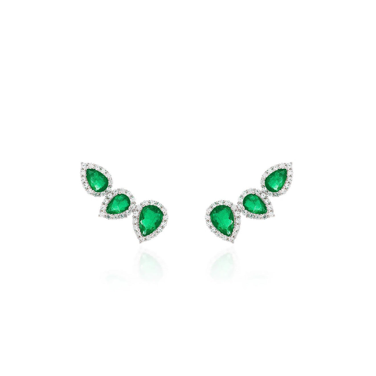 Brinco Ear Cuff Três Gotas Prata 925