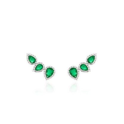 Brinco Ear Cuff Três Gotas Prata 925