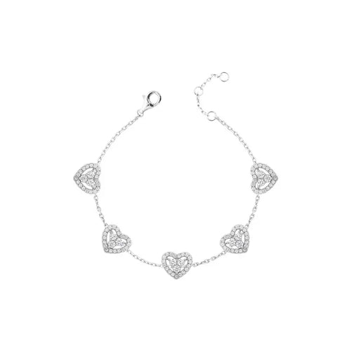 Pulseira Corações Moissanite