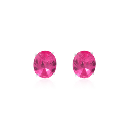 Brinco Oval Prata 925