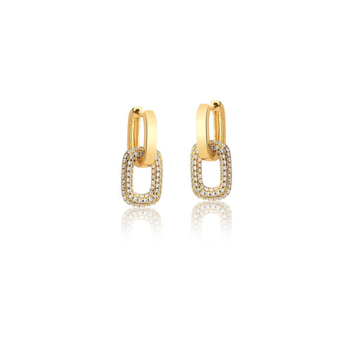 Brinco Elos Banho Ouro 18k