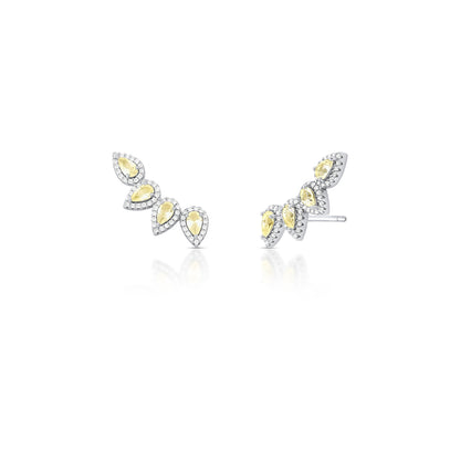 Brinco Ear Cuff Quatro Gotas Prata 925