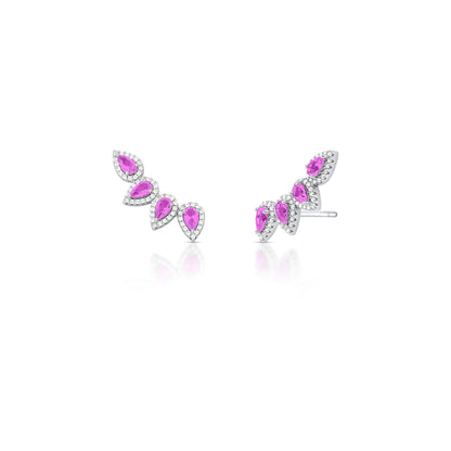 Brinco Ear Cuff Quatro Gotas Prata 925