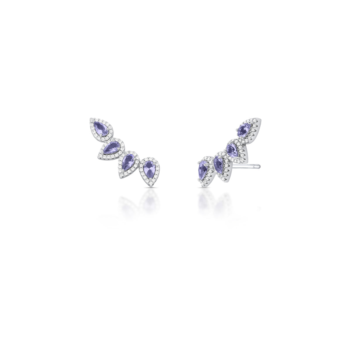 Brinco Ear Cuff Quatro Gotas Prata 925