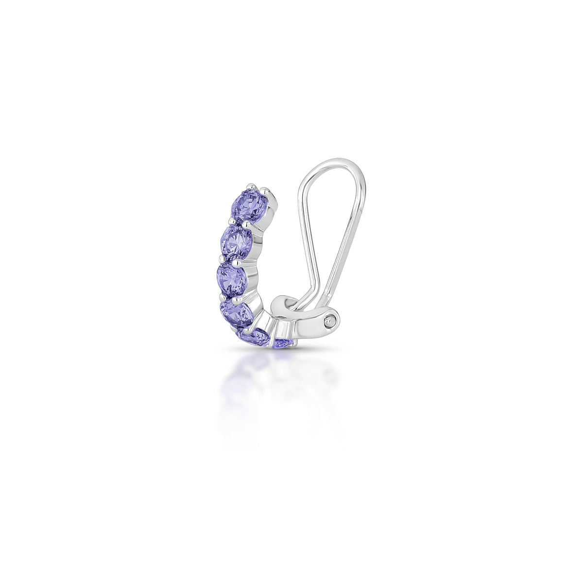 Piercing Click Seis Zircônias Prata 925