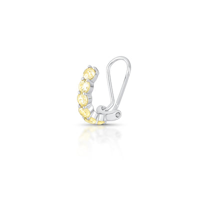 Piercing Click Seis Zircônias Prata 925
