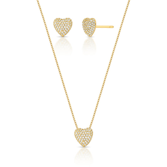 Conjunto Coração Dourado