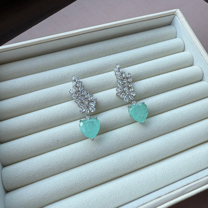 Brinco Ear Cuff Baguete Coração