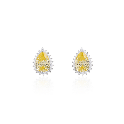Colar Gota Fancy Yellow Prata 925